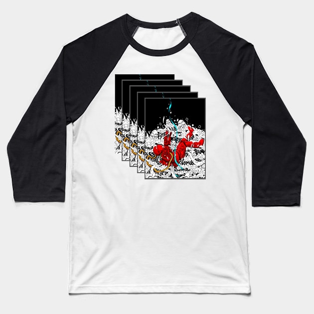 THE FALLING ASTRONAUT CARDS PILE Baseball T-Shirt by NEXT OF KING